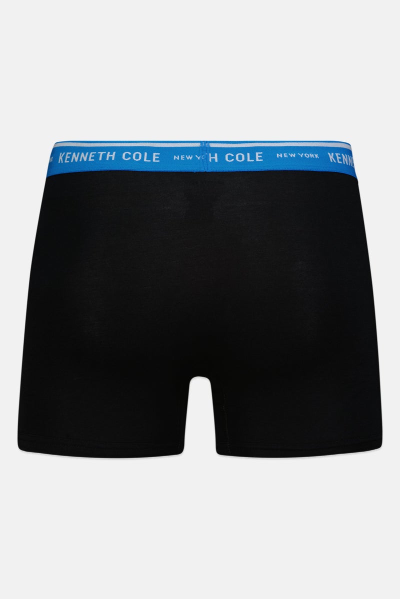 Kenneth Cole Men 2 Pack Brand Logo Trunks, Black - Image 2